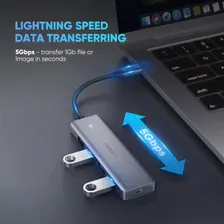 UGREEN. USB-концентратор (хаб) Ugreen 4 в 1 Type C, 4 x USB 3.0 (70336)