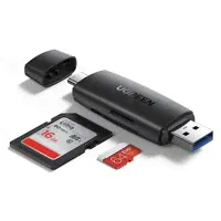 Кардридер многофункциональный UGREEN CM304 (80191) Multifunction USB-C + USB TF / SD 3.0 Card Reader. Цвет: черный