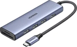 Разветвитель USB UGREEN CM511 (20956A) Revodok USB-C HDMI/USB 3.0/SD/TF/сер