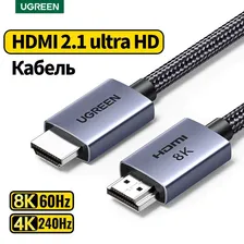 Ugreen Видеокабель HDMI/HDMI, 15 м, серый металлик