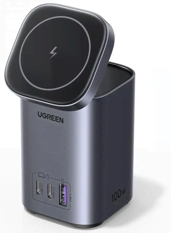Зарядная станция UGREEN CD342-15076 GaN 100W Space Gray-0