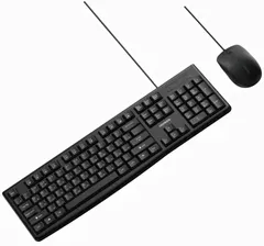 Комплект клавиатура + мышь UGREEN MK003 (15217) Keyboard and mouse set с кабелем USB. Цвет: черный USB