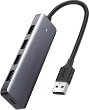 Хаб UGREEN CM219 (70336) 4-Port USB3.0 Hub with USB-C Power Supply. Цвет: серый