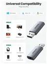 Ugreen Звуковая карта UGREEN 2 в 1, USB аудио интерфейс, внешний аудио адаптер 3,5 мм звуковые карты