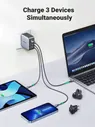 Зарядное устройство Ugreen Nexode 65W GaN, серое, USB