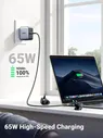 Зарядное устройство Ugreen Nexode 65W GaN, серое, USB