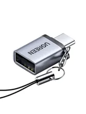 Адаптер переходник UGREEN US270 (50283) Type C to USB 3.0 A Adapter Cable with Lanyard с ремешком. Цвет: серый космос