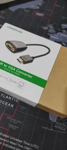 🛍 Адаптер Ugreen с HDMI на VGA, конвертер с гнездового на штырьевой разъем для PS4, ТВ-бокса, ПК, 1080p, 3.5 Jack-1