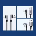 Ugreen угловой кабель USB к USB Type-C Кабель быстрая зарядка 3.0 QC3.0 3A