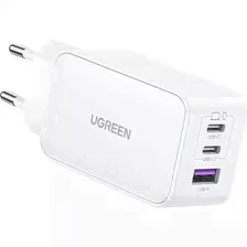 Сетевое зарядное устройство Ugreen CD 244 USB-A+2ХUSB-C, 65W GAN Tech Fast Charger, цвет черный (10335)