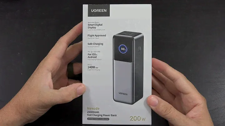UGREEN Nexode Power Bank 25000mAh 200W PD 3.1 90Wh 3-Port Battery Pack with TFT Smart Display