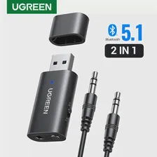 🛍 UGREEN 2 в 1 Bluetooth автомобильный адаптер Bluetooth 5,1 стерео передатчик приемник беспроводной 3,5 мм Aux Джек адаптер автомобильный комплект Mic