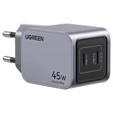 Сетевое зарядное устройство Ugreen Nexode Pro X707 (35008) 45W 2xType C, темно-серый