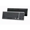 Клавиатура беспроводная UGREEN KU005 (15956) 2.4GHz Bluetooth 5.0 Ultra Slim Wireless Keyboard. Цвет: серебристый черный, серебристый