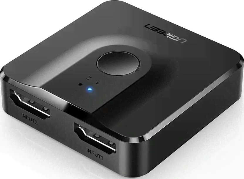 UGreen 2 IN 1 OUT Переключатель HDMI, двунаправленный разветвитель HDMI, Easy Switch Поддержка селектора HDMI 4K, HDR, 3D, HDCP Совместимость с ТВ-бок-0