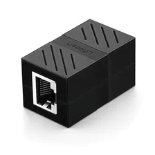 Адаптер-удлинитель UGREEN NW114 20390_ для сетевого кабеля, RJ-45 Network Keystone Jack In-Line Coupler Female to Female, черный, NW114