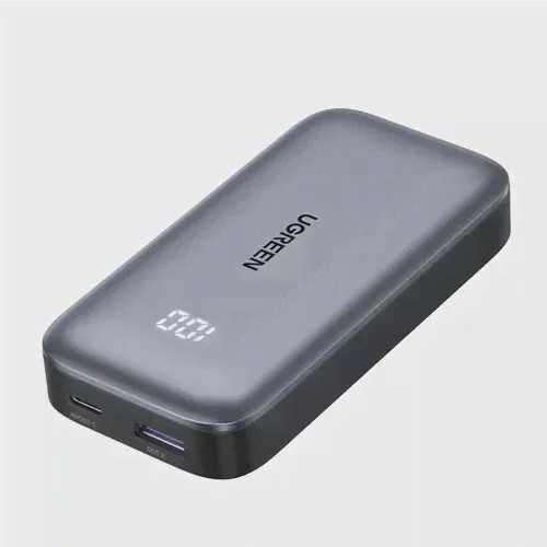 Внешний аккумулятор UGREEN PB502 10000mAh Mini Quick Charging 30W, USB A + USB C серый (25185)/Повербанк-0