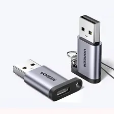 Ugreen USB 3.0 Male to USB 3.1 Type C Female Adapter USB-C Data Cable Converter Connector With Removable Chain US276