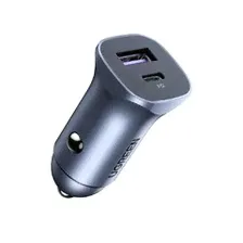 Ugreen Fast Charger Car - Type-C + USB QC3.0, Power Distribution 30W CD130 - 40858