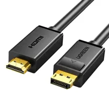 Кабель UGREEN Display Port to HDMI Cable, 2 м, черный DP101