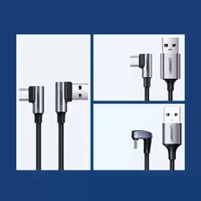 Ugreen угловой кабель USB к USB Type-C Кабель быстрая зарядка 3.0 QC3.0 3A