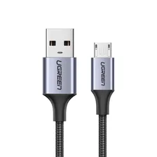 Кабель micro USB-USB 2.0, в оплетке нейлоновой 2,00 м. (алюминиевый корпус) Ugreen (US290)