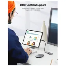 Хаб UGREEN CM219 (70336) 4-Ports USB-C 3.0 Hub. серый