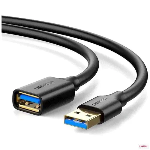 Кабель UGREEN US129 (10373) USB 3.0 Extension Male Cable. 2 м. черный-1