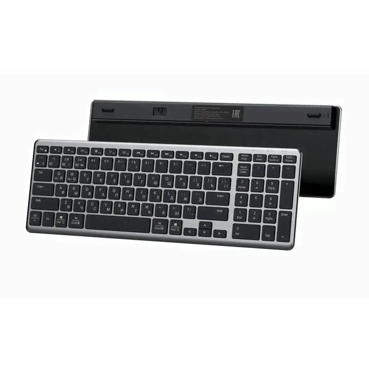 Клавиатура беспроводная UGREEN KU005 (15956) 2.4GHz Bluetooth 5.0 Ultra Slim Wireless Keyboard. Цвет: серебристый черный, серебристый-0