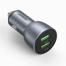 Комплект 5 штук, Зарядное устройство Ugreen CD213 2х USB-A. QC 3.0. 36 Вт (10144) серый