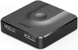 Ugreen CM430, Разветвитель сигнала 2 порта DisplayPort (вход) на 1 порт DisplayPort (выход) 4K/1080p, черный | 60622