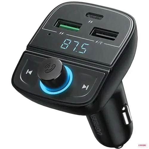 UGREEN CD229 (80910) FM&Bluetooth Transmitter&Car Charger + TF Slot - Black-0