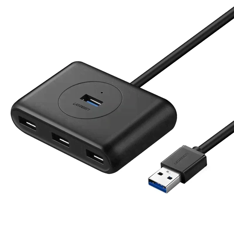 Разветвитель USB UGREEN CR113 (40850) USB 3.0 Hub with USB-C Port/1м/черный-0