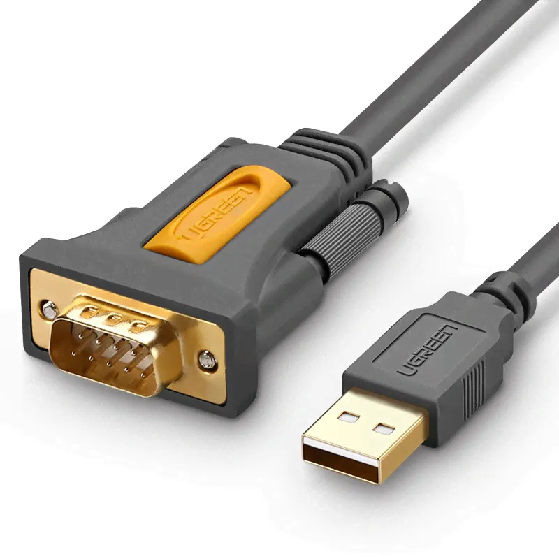 Адаптер UGREEN USB 2,0 A To DB9 RS-232 Male Adapter Cable, 2 м CR104, Серый-0
