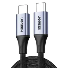 Кабель UGREEN US535 90440 USB-C to USB-C, 240W в оплетке, 2м, цвет: серый космос, US535