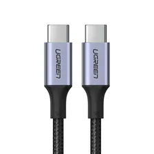 Кабель UGREEN US316 Type C to Type C 5A PD 100W в оплетке 1 м, цвет черный (70427)