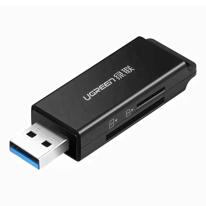 Картридер Ugreen CM104 USB 3.0 черный-0