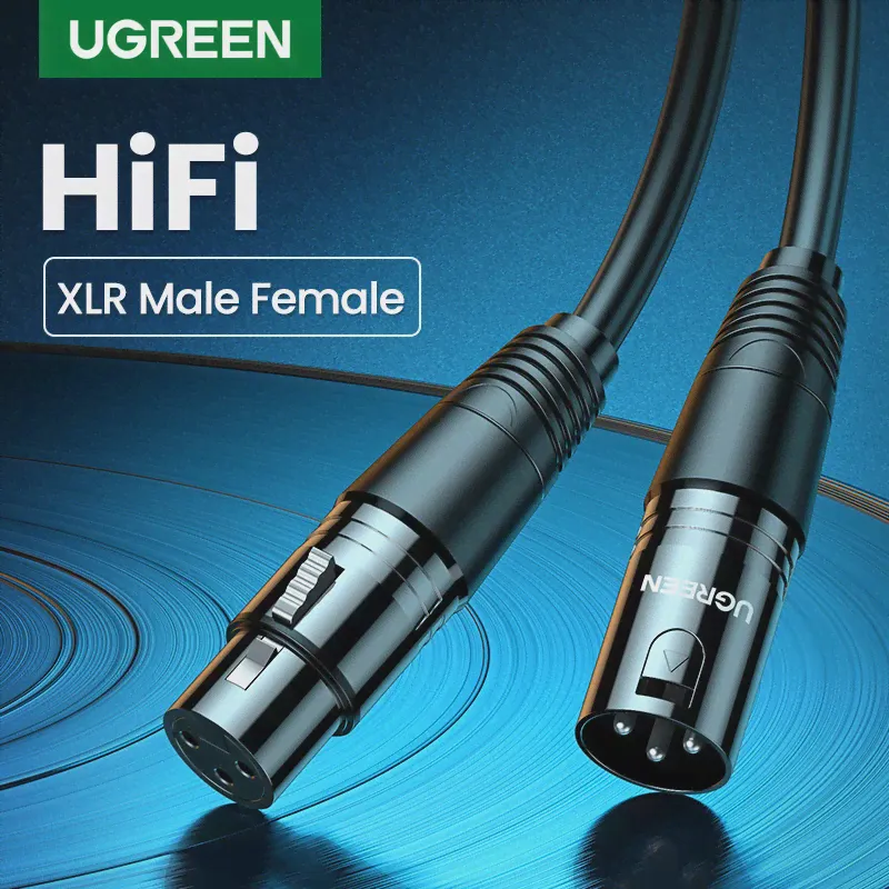 Кабель Ugreen XLR для караоке, микрофона, звуковая пушка, кабель-удлинитель XLR, кабель для аудиомикшера, усилителей XLR, шнур (art.: 7901f7d6d)-2