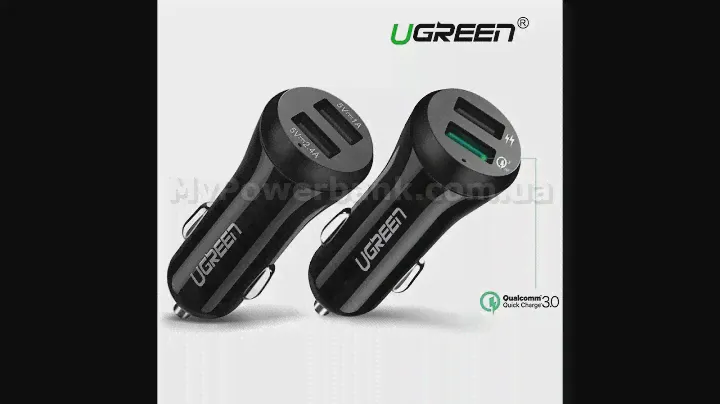 Автомобильная зарядка UGREEN CD114 - QC3.0